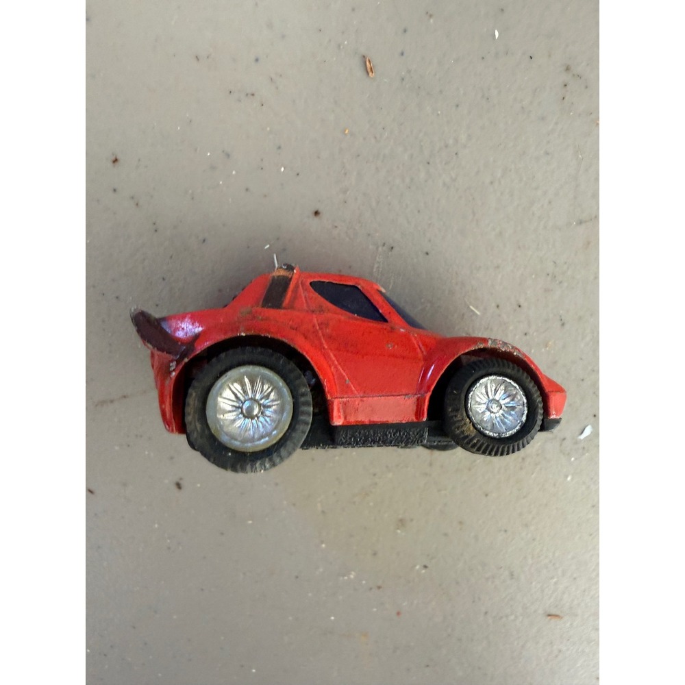 Vintage Zylmex Zee Toys Lancia Red Diecast Pull Back Car Made in Hong Kong